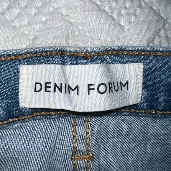 Denim Forum Blue High Rise Straight Jeans - Picture 6 of 9